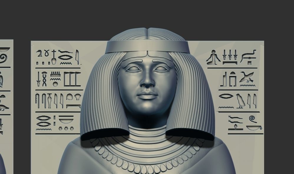 Egyptian Rahotep and Nofret Statue 3d printable model 3D print model_4
