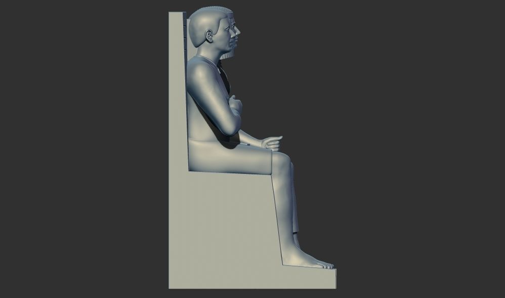 Egyptian Rahotep and Nofret Statue 3d printable model 3D print model_8