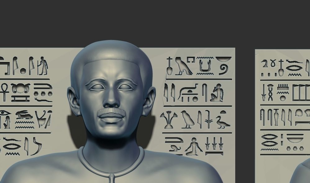Egyptian Rahotep and Nofret Statue 3d printable model 3D print model_3