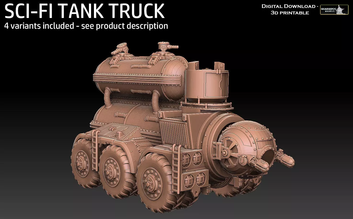 Sci-Fi Tank Truck 3D print model