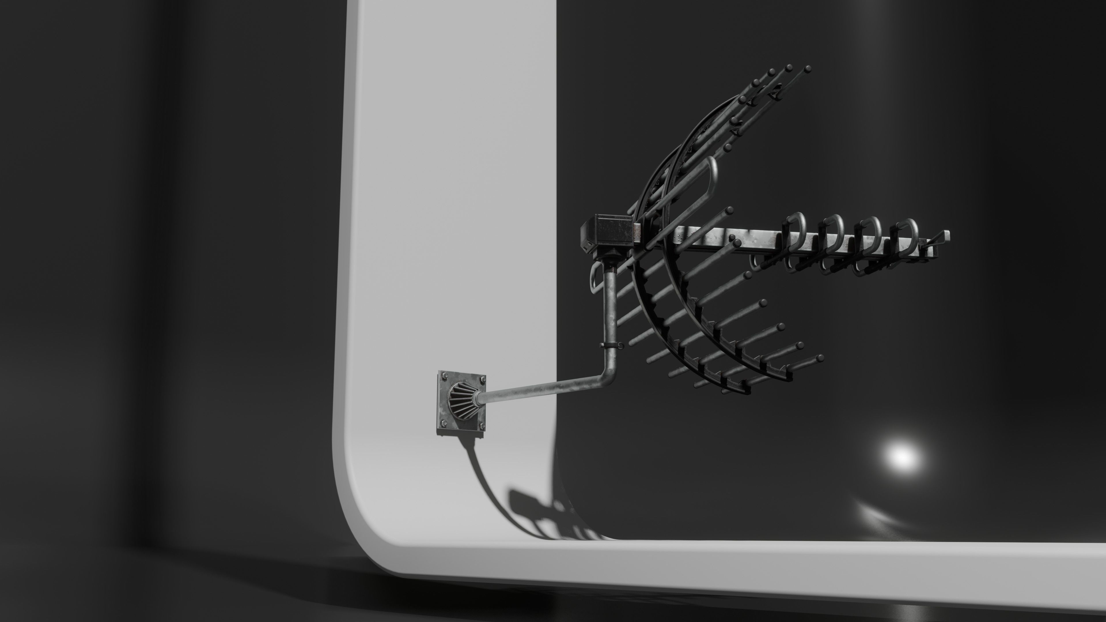 Antennas 5G TV part 3 Low-poly 3D model_11