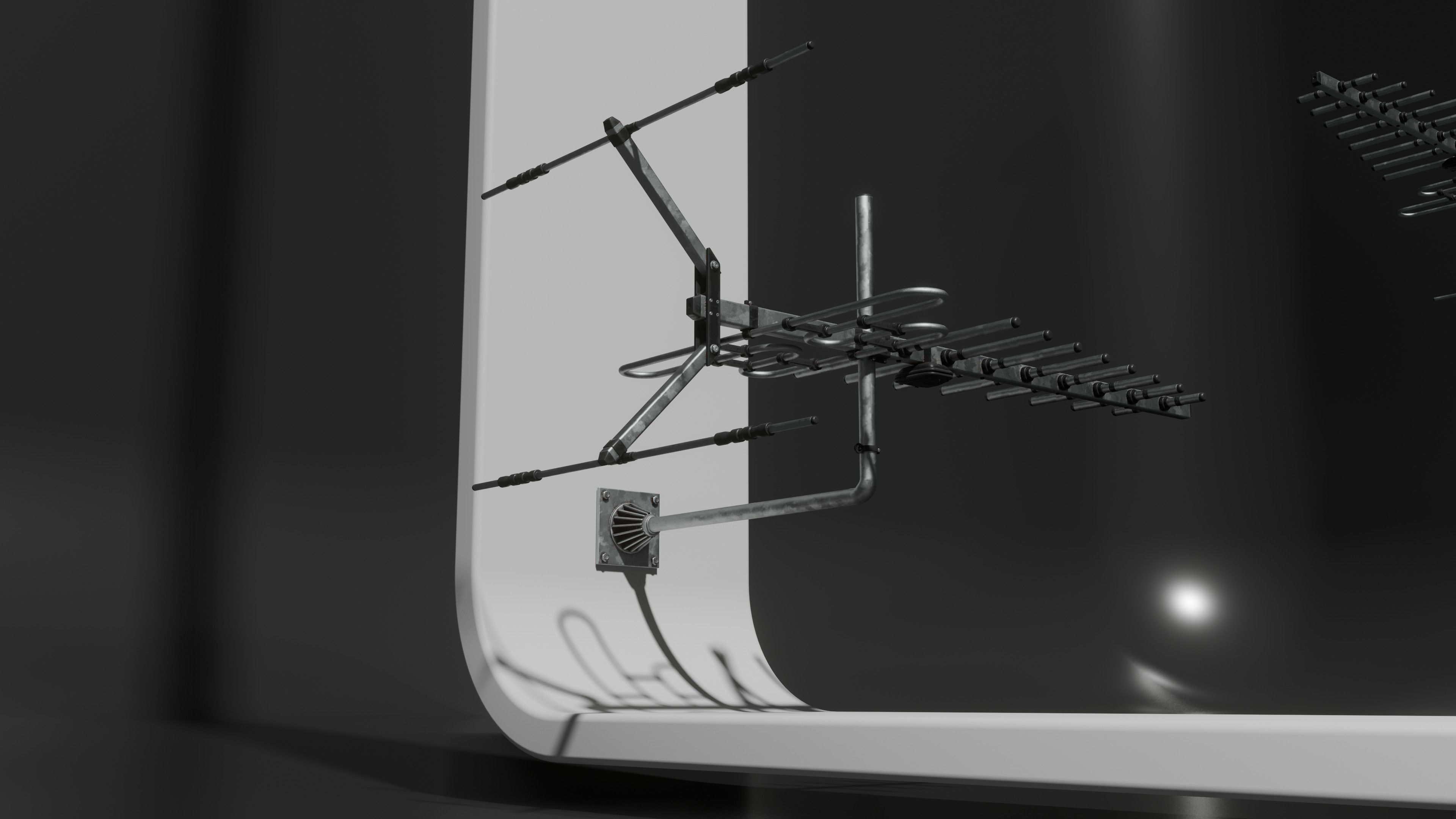 Antennas 5G TV part 3 Low-poly 3D model_10