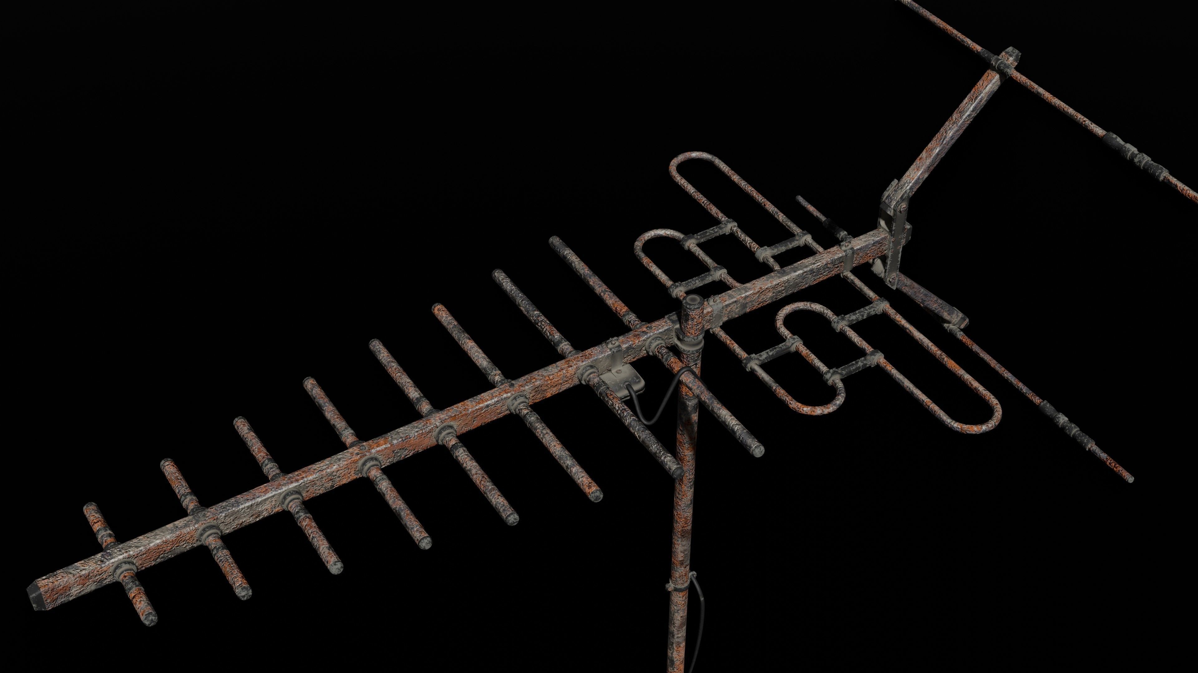 Antennas 5G TV part 3 Low-poly 3D model_13