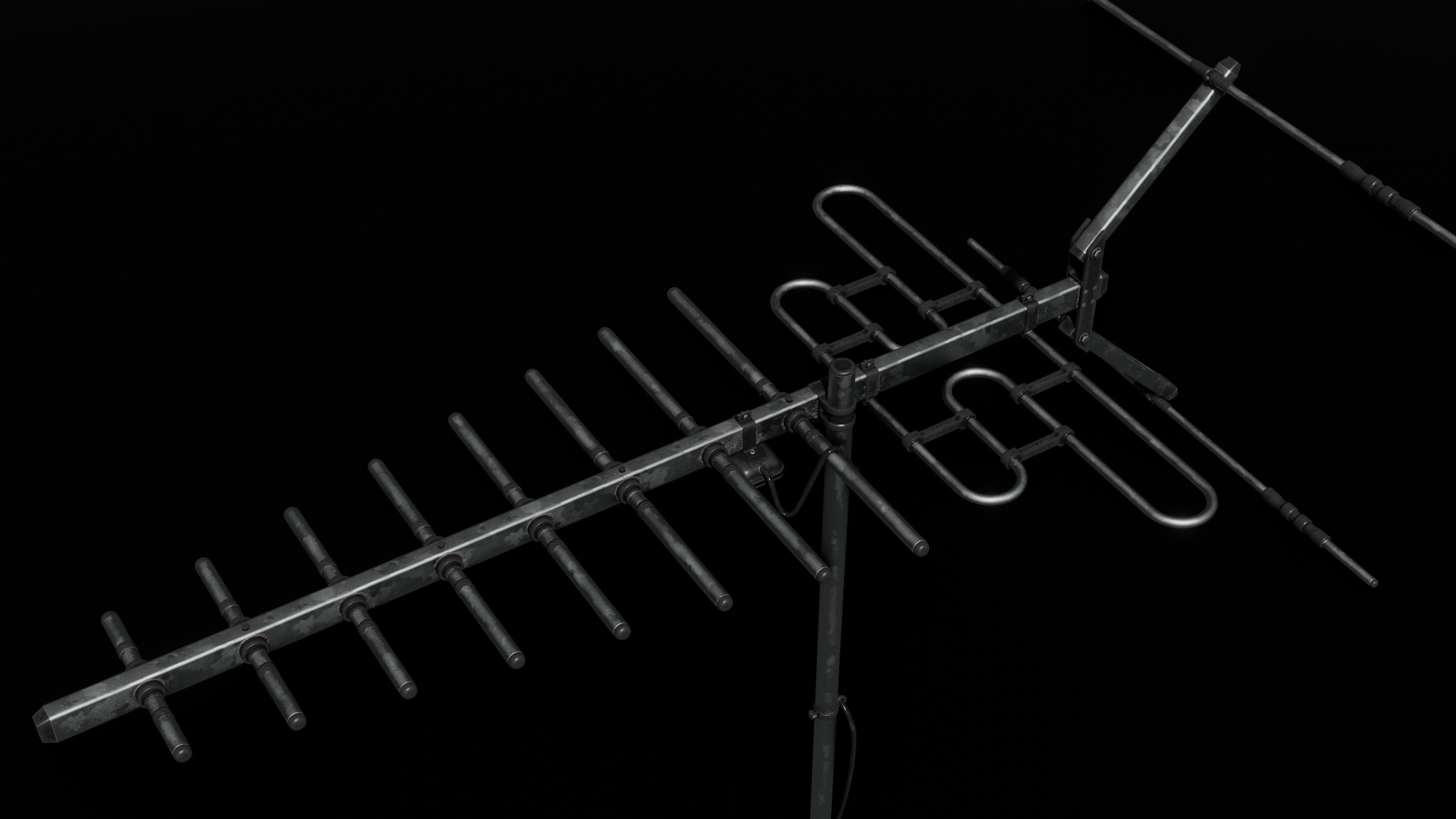 Antennas 5G TV part 3 Low-poly 3D model_12