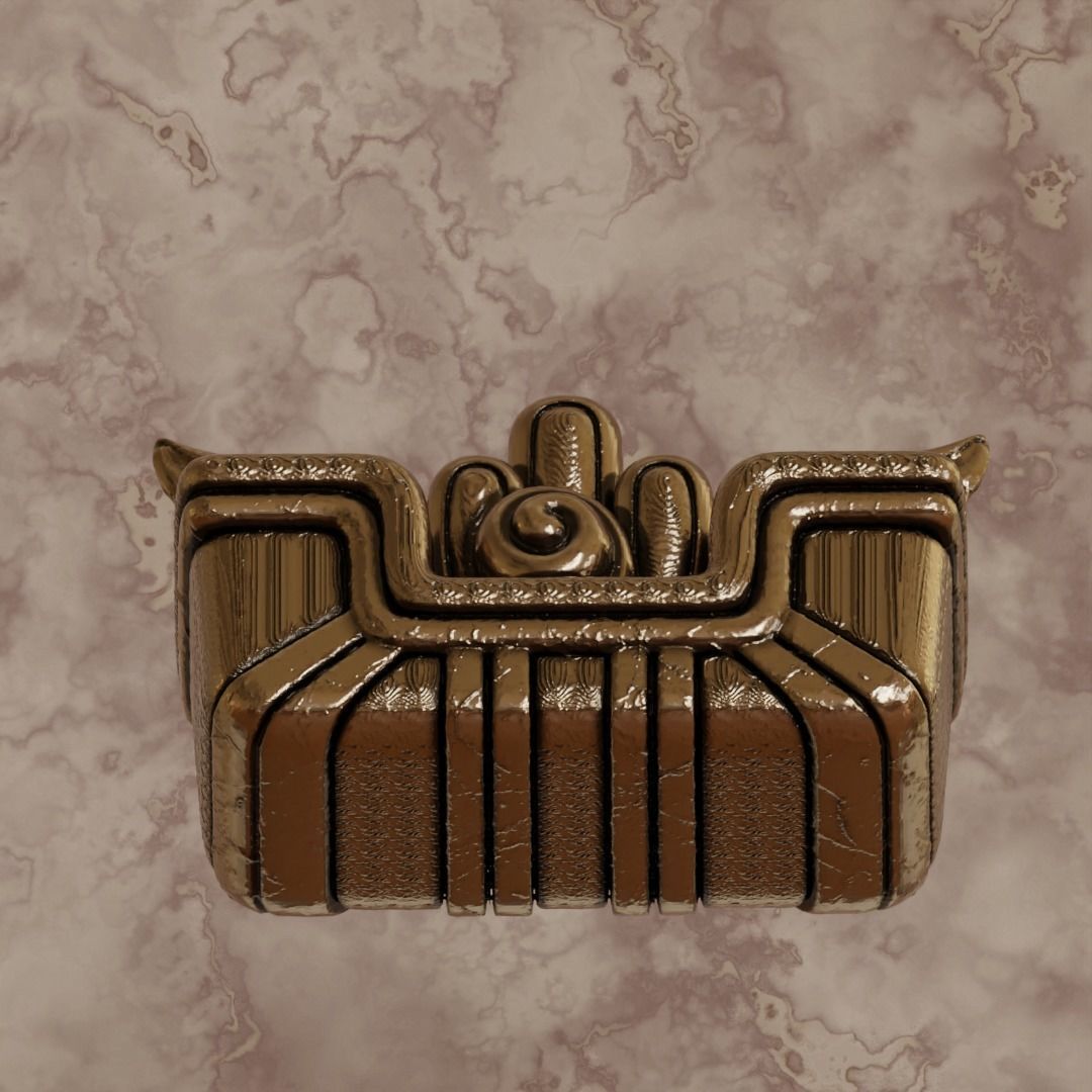 Aztec symbol pendant 1 Water - Atl 3D print model_4