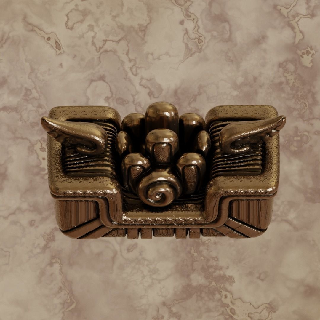 Aztec symbol pendant 1 Water - Atl 3D print model_5