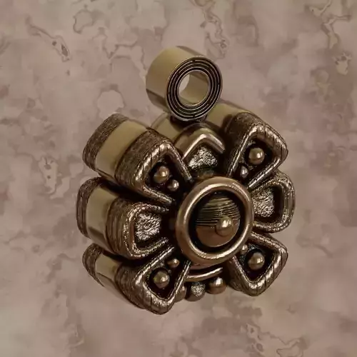 Aztec symbol pendant 2 Movement - Ollin 3D print model