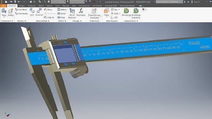 Electronic calipers 3d model 3D model