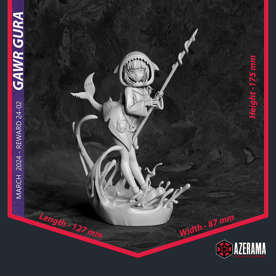 Gawr Gura STL Ready for 3D Printing 3D print model_11