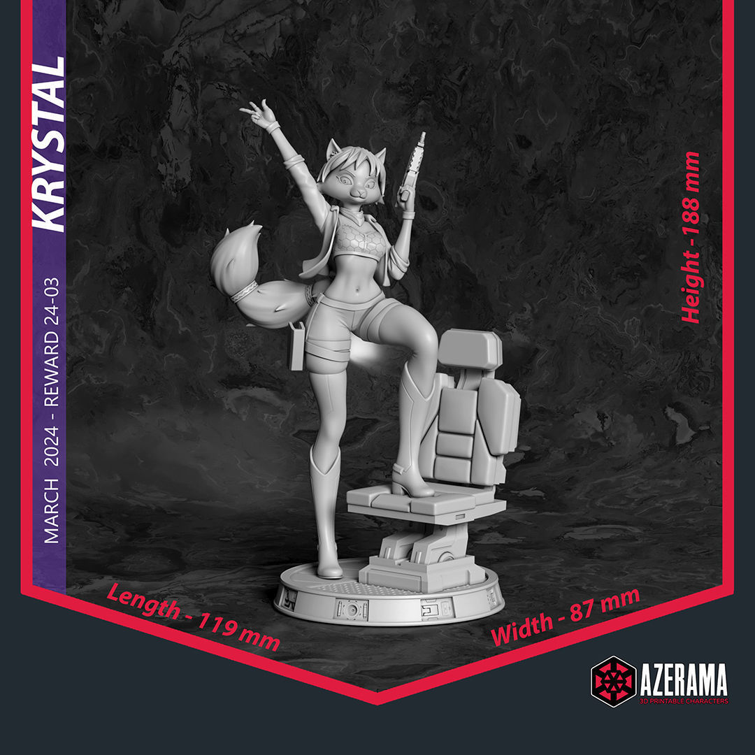 Krystal STL Ready for 3D Printing 3D print model_3