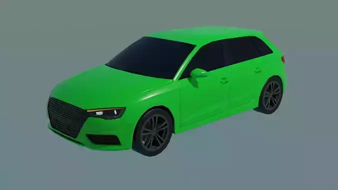 Realistic Hatchback car