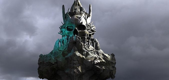 Azathoth Scull temple ruin  3D model