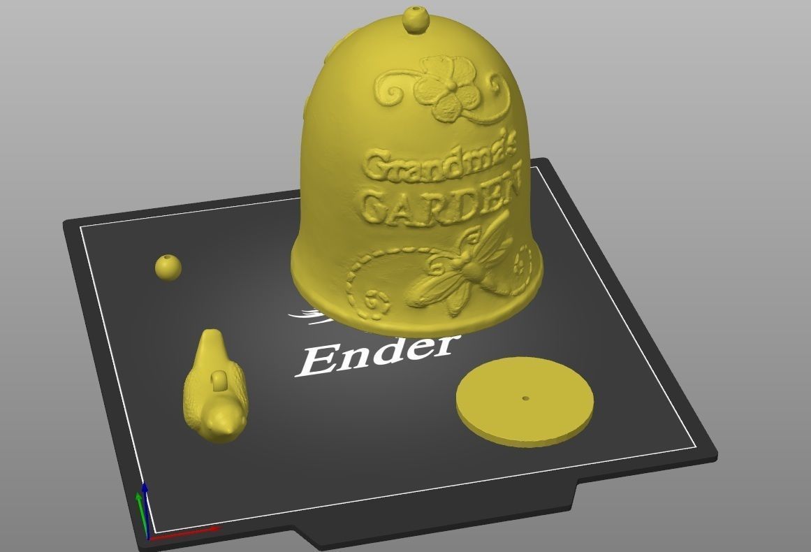 grandmas garden bell 3D print model_6
