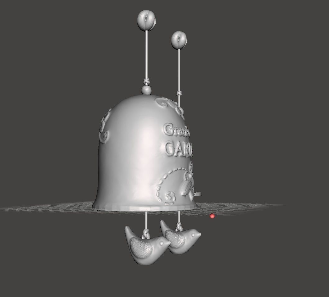 grandmas garden bell 3D print model_3