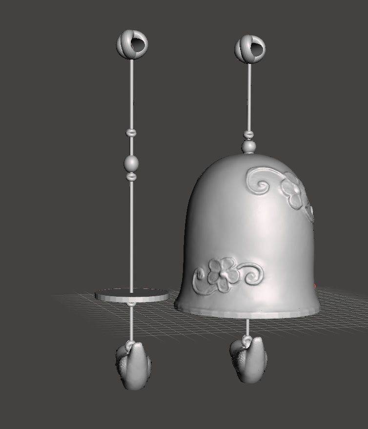 grandmas garden bell 3D print model_5
