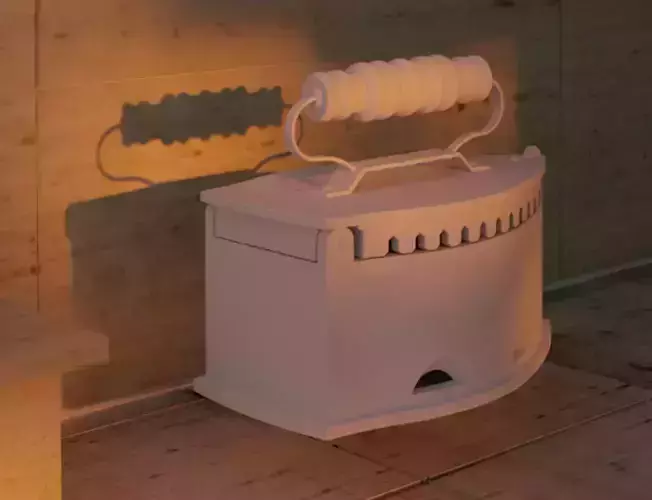 Iron Box with Wooden Handle