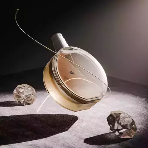 Luxury Perfume bottle render Blender scene