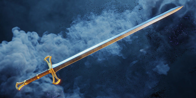 Knight Errants Sword Low-poly 3D model