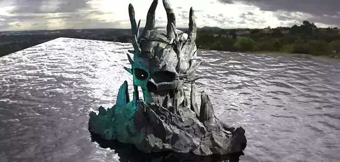 Azathoth Temple Crown Rock 3D model