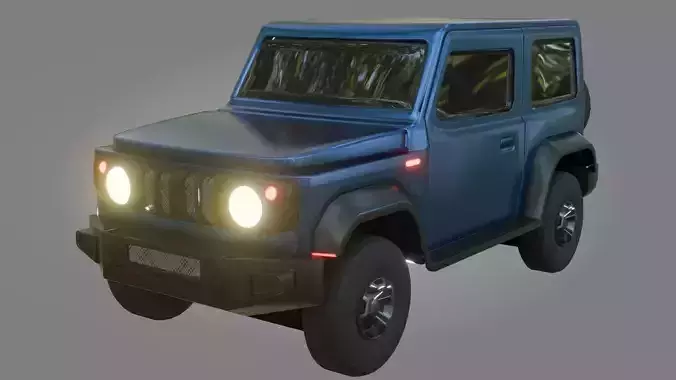 Jeep Vehicle - Game Ready - PBR Low-poly 3D model