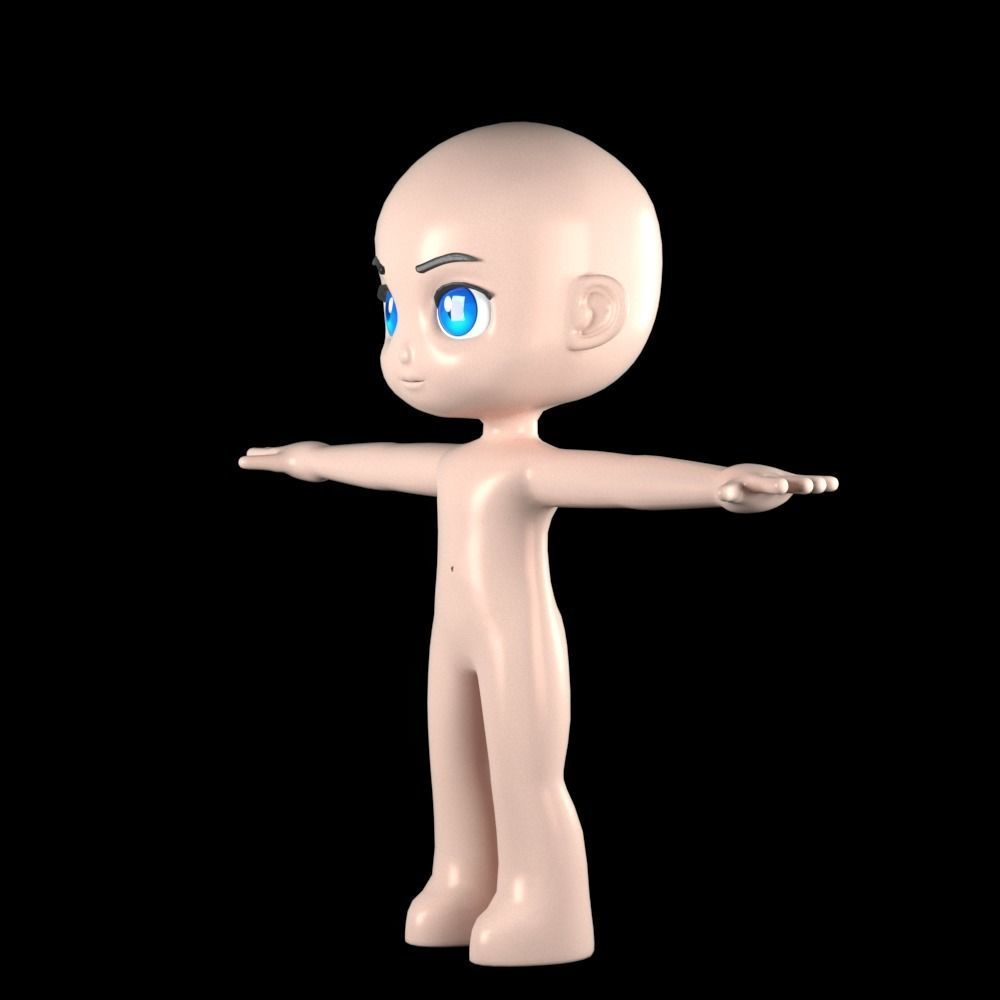 3d character Low-poly 3D model Low-poly 3D model_3