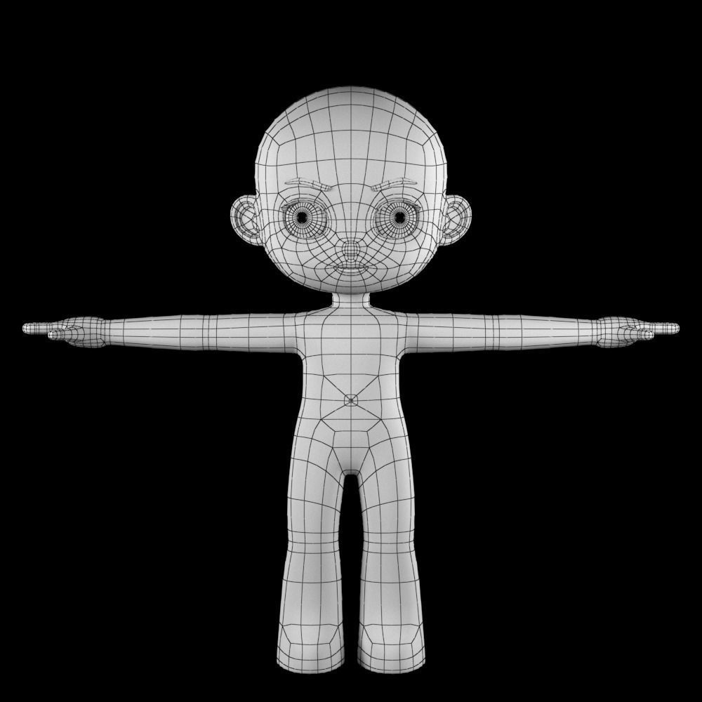 3d character Low-poly 3D model Low-poly 3D model_7
