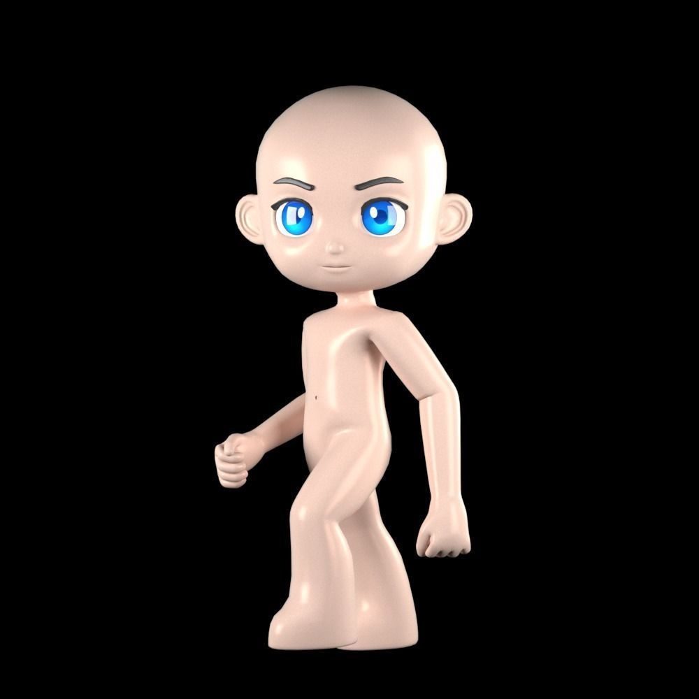 3d character Low-poly 3D model Low-poly 3D model_2