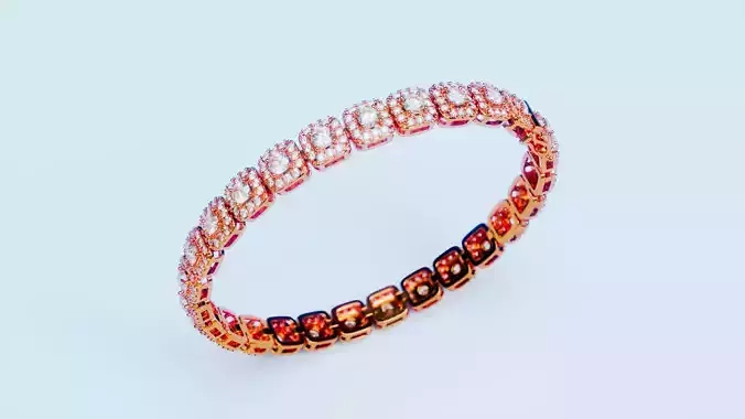 Tennis bracelet box clasp 8 3D print model