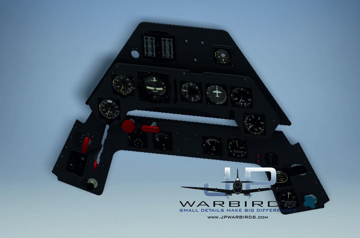 FW-190 instrument panel 3D print model_1