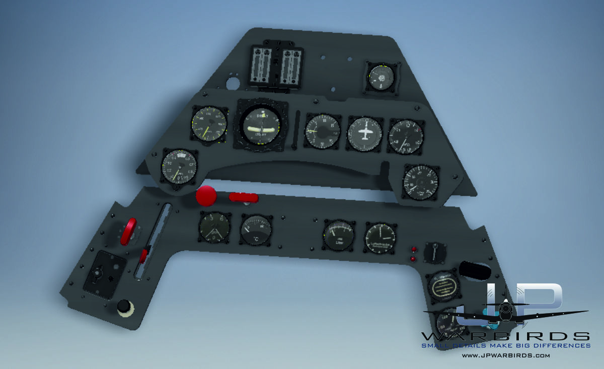 FW-190 instrument panel 3D print model_2