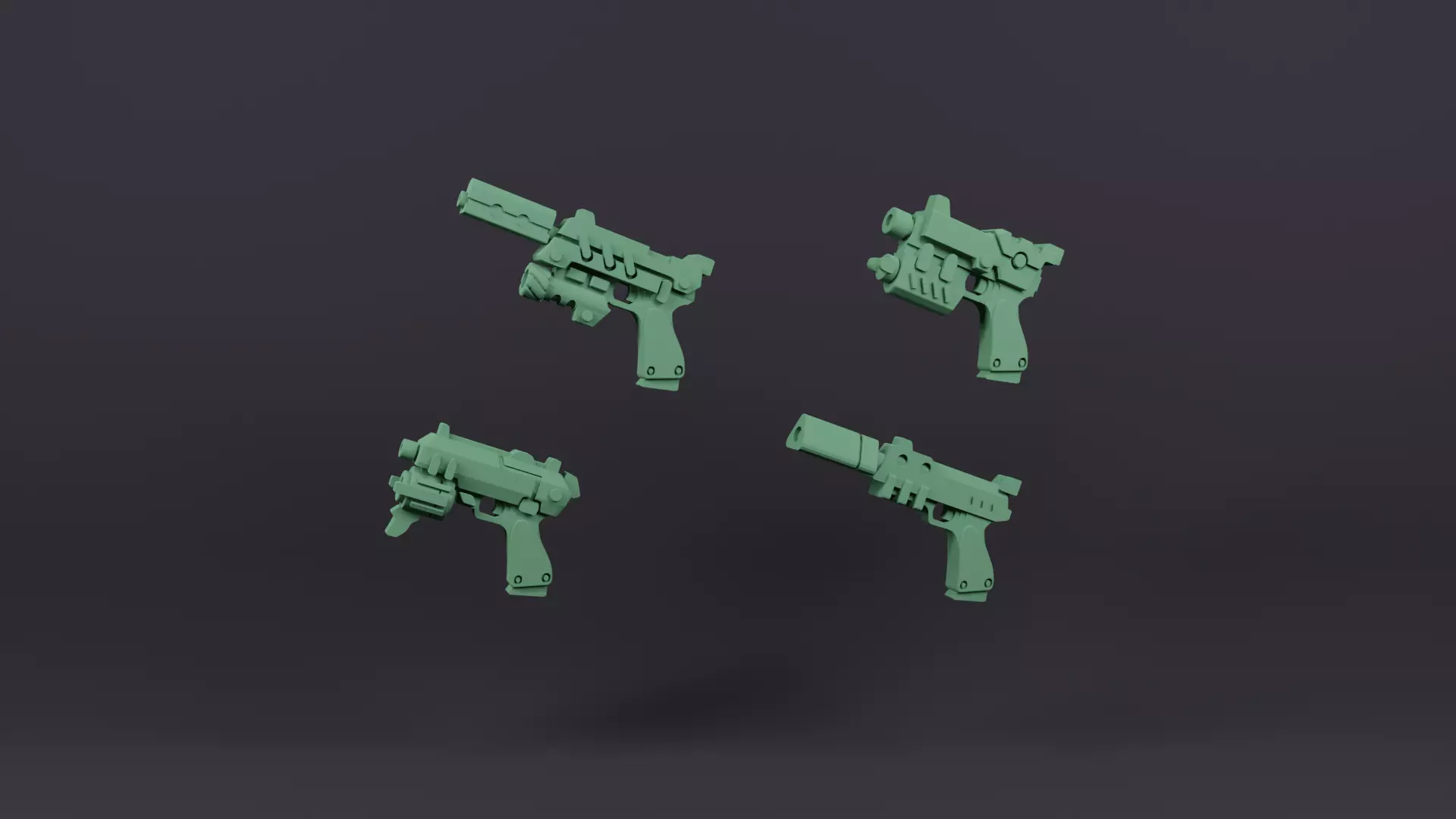 Sidearm Pack For Miniatures 3D print model_0