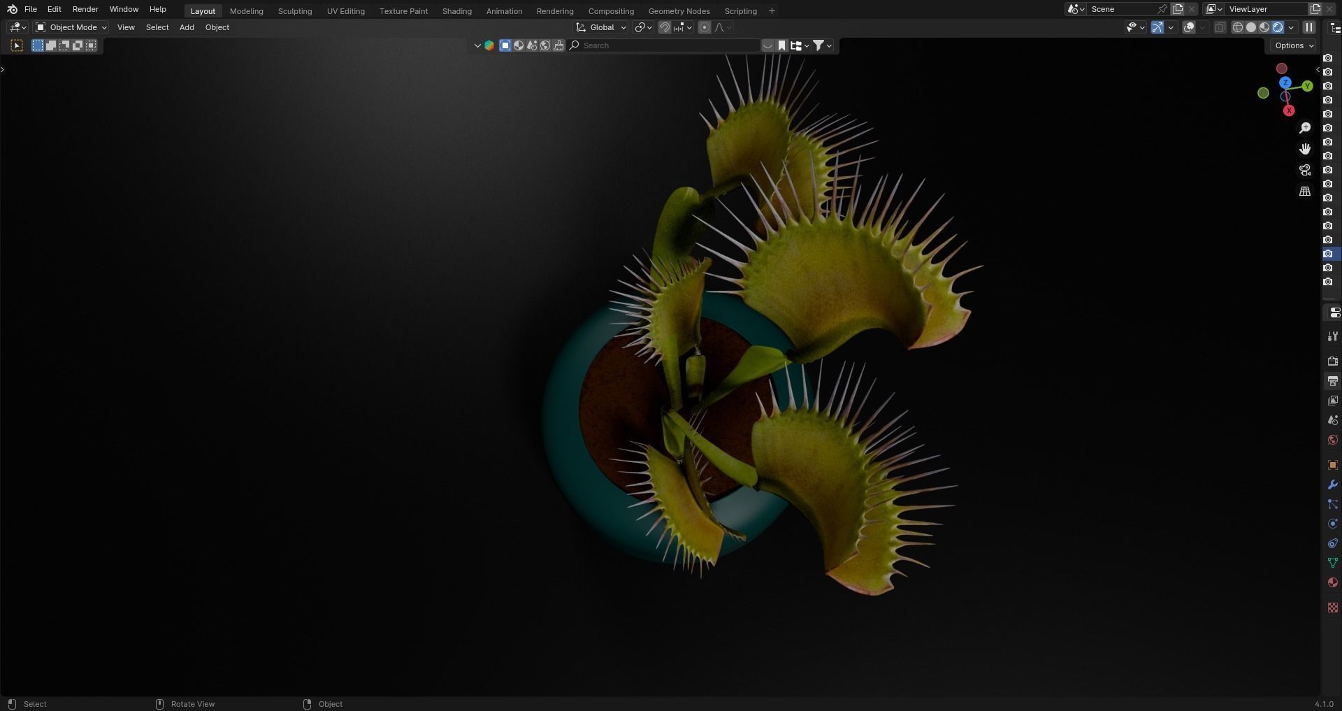 Venus Fly Trap - Low Poly 3D Model - Rigged - Animated Low-poly 3D model_2