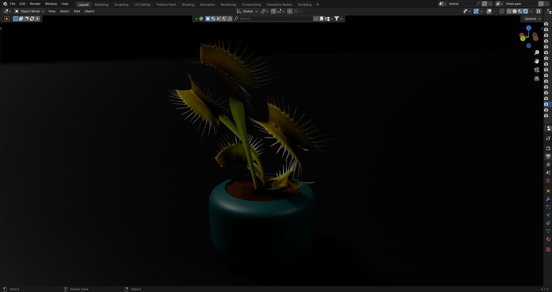 Venus Fly Trap - Low Poly 3D Model - Rigged - Animated Low-poly 3D model_4