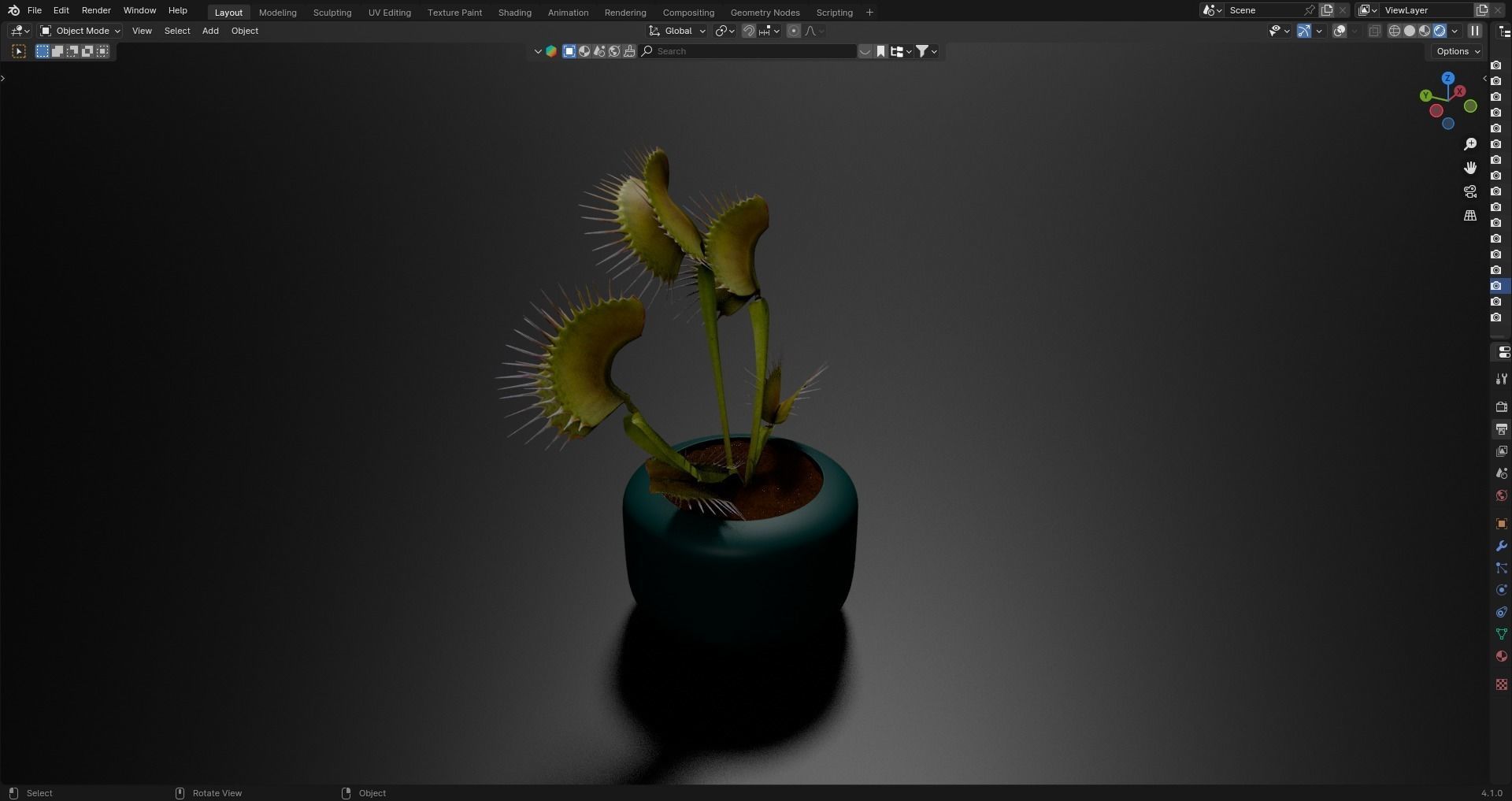Venus Fly Trap - Low Poly 3D Model - Rigged - Animated Low-poly 3D model_5