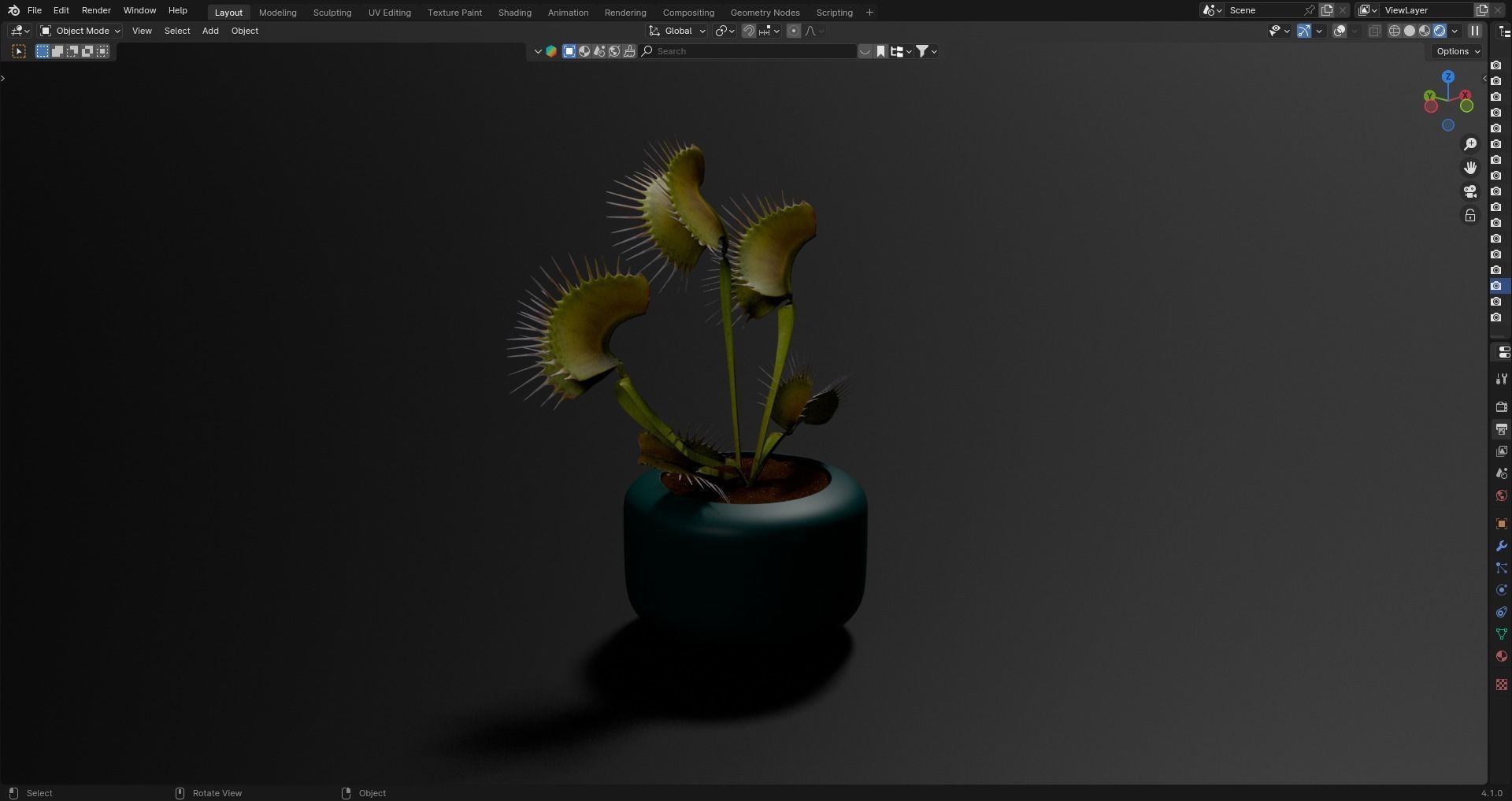 Venus Fly Trap - Low Poly 3D Model - Rigged - Animated Low-poly 3D model_3