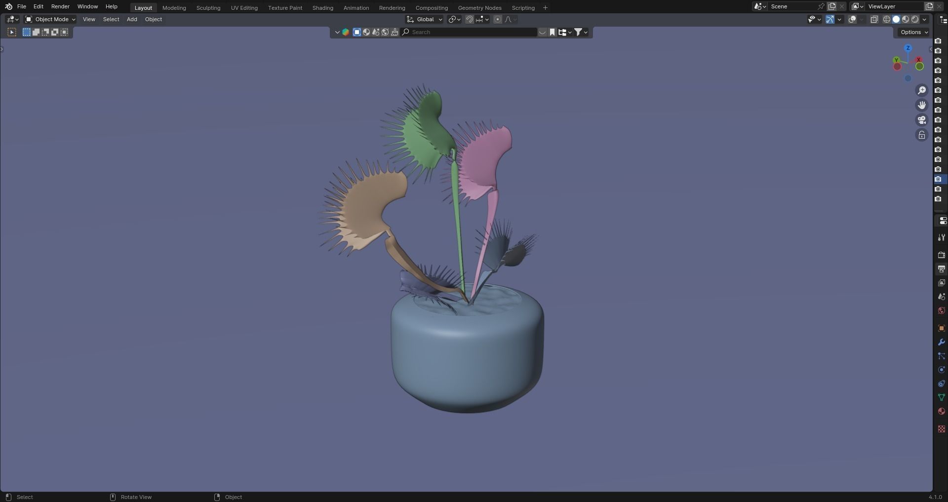 Venus Fly Trap - Low Poly 3D Model - Rigged - Animated Low-poly 3D model_7