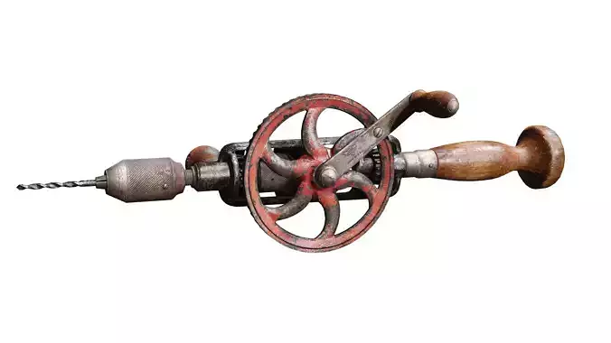 Hand old drill machine Game Ready Model 