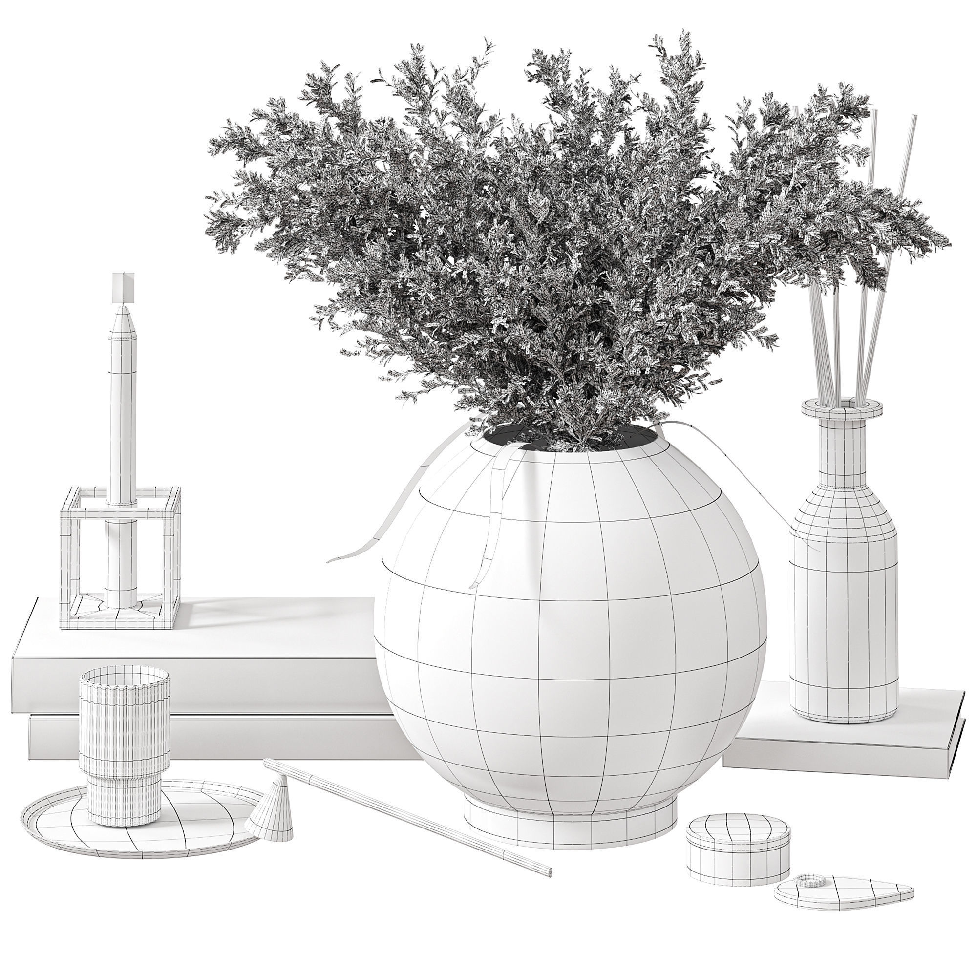 Decor set 3 3D model_2