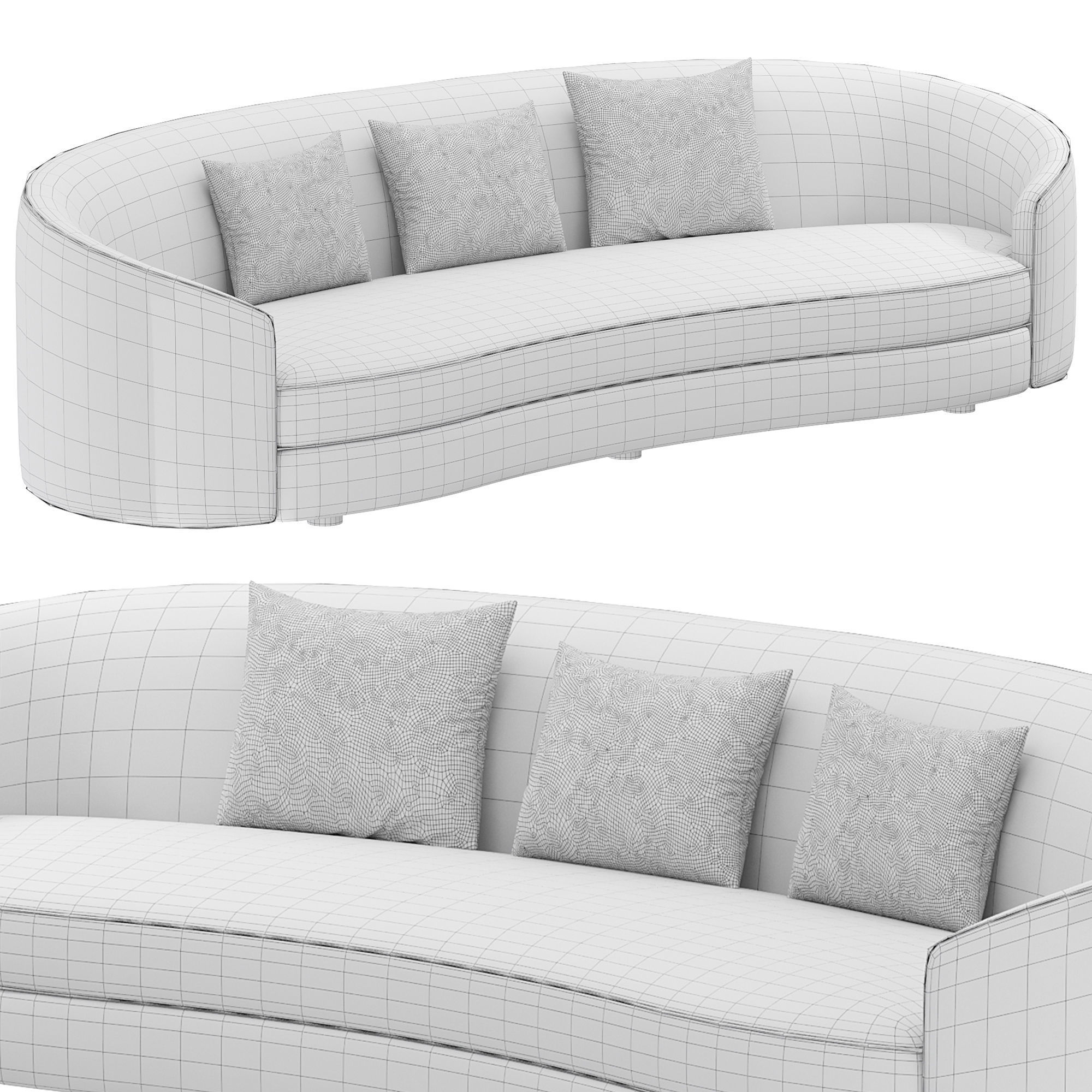 Positano sofa 3D model_2