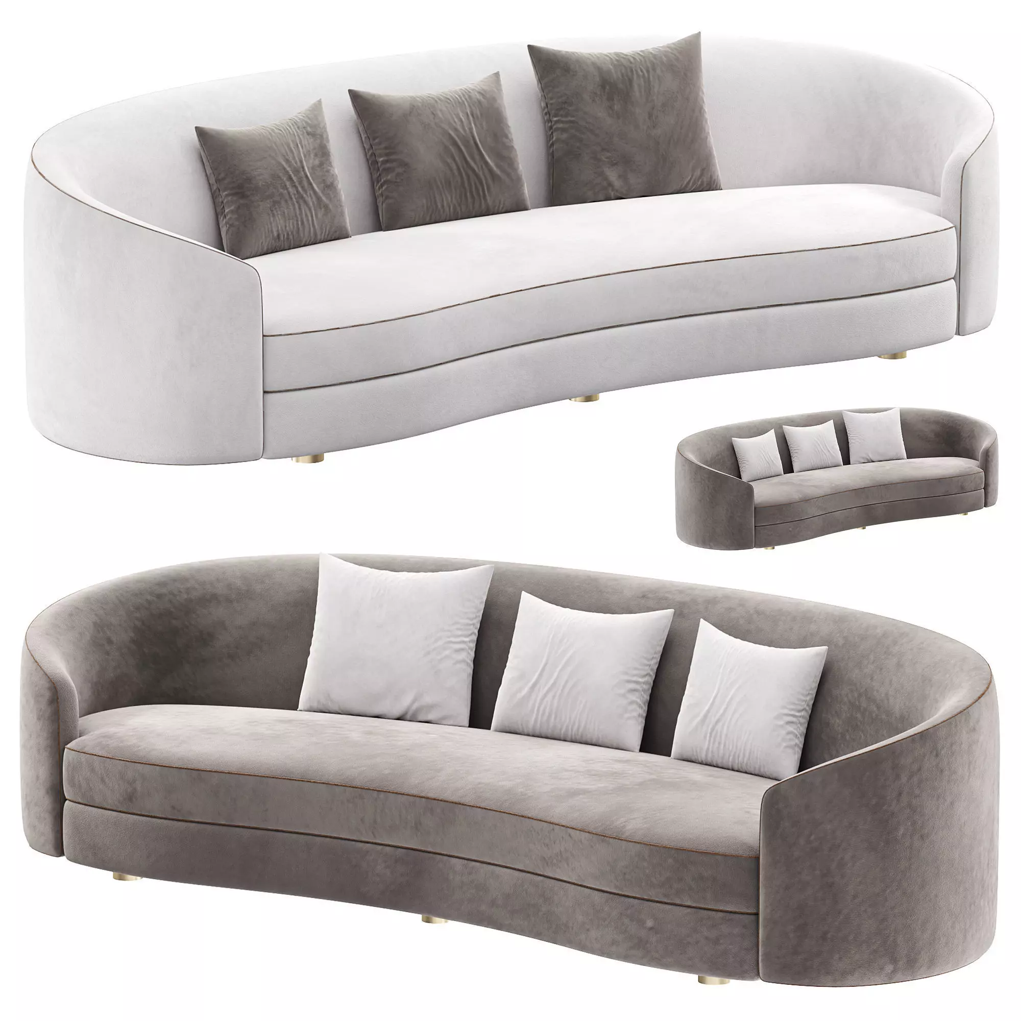 Positano sofa 3D model_0