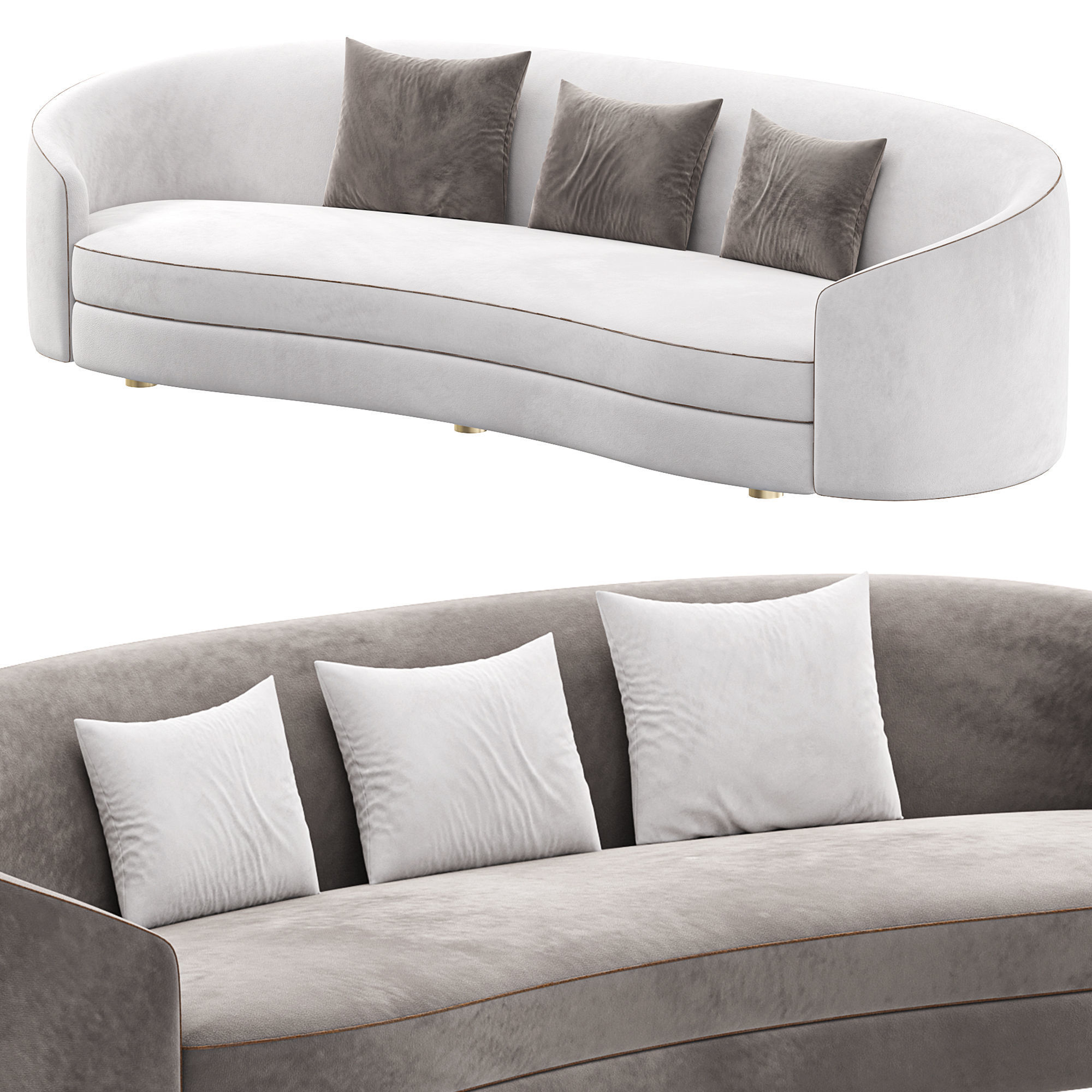 Positano sofa 3D model_1