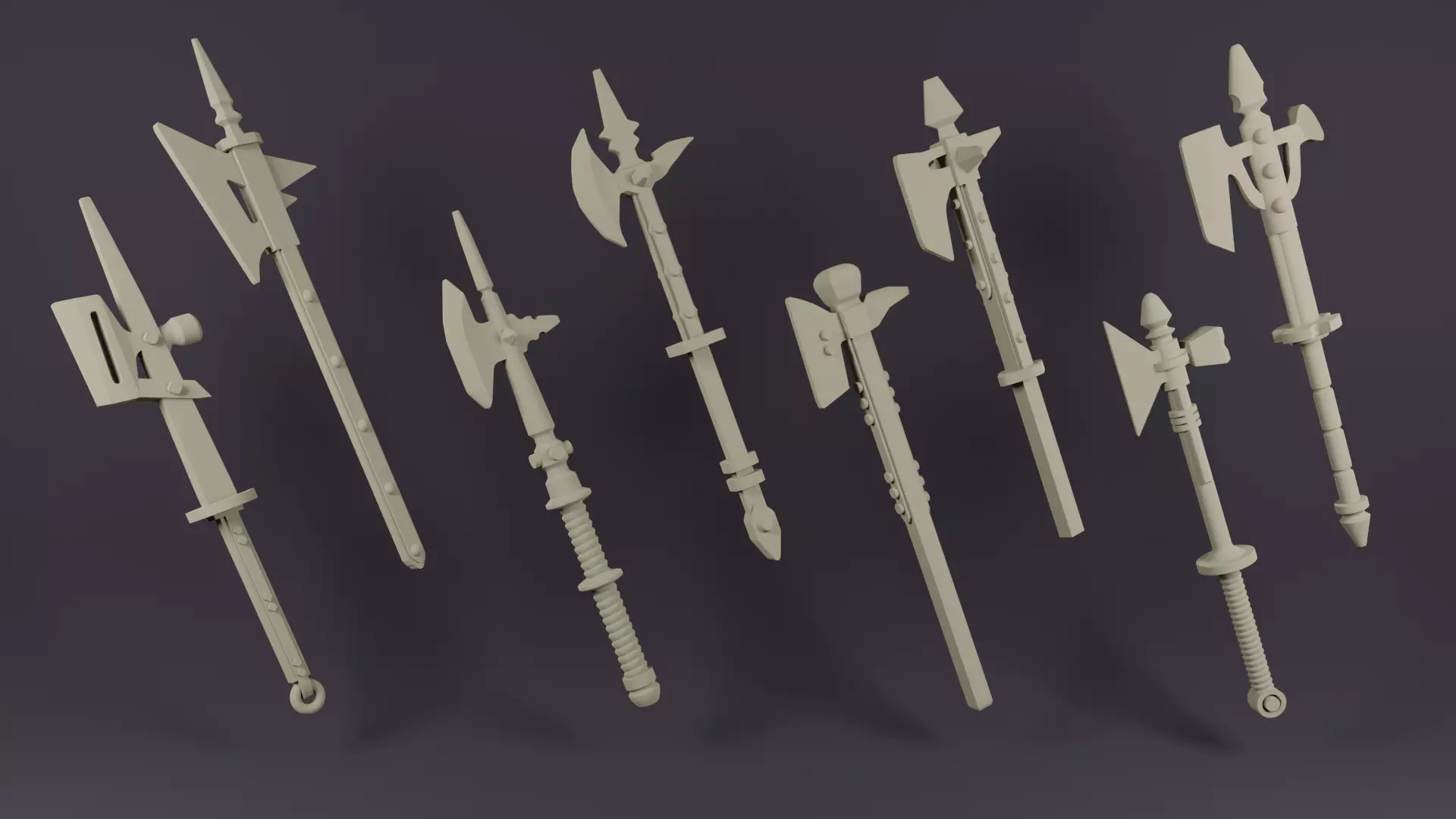 Pollaxe Pack For Miniatures 3D print model_0