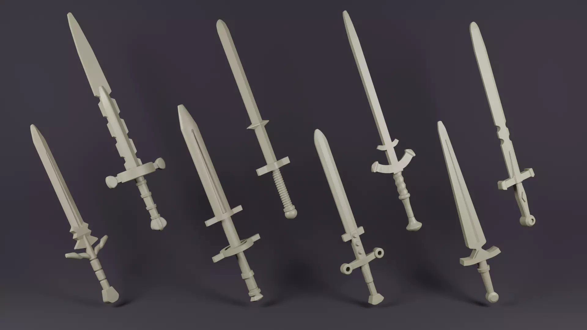 Great Sword Pack For Miniatures 3D print model_0