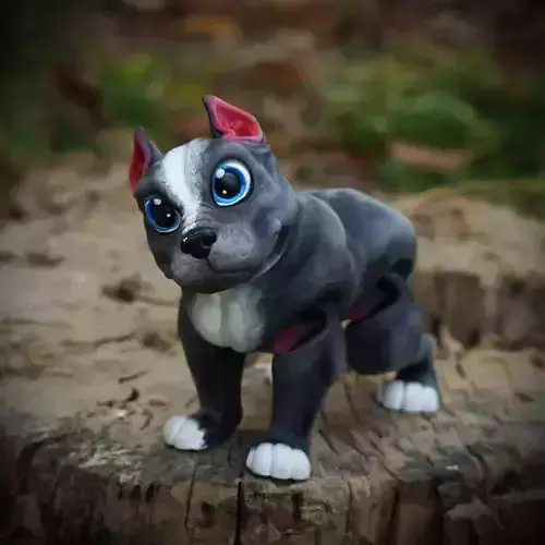 PRINT IN PLACE FLEXI PITBULL DOG