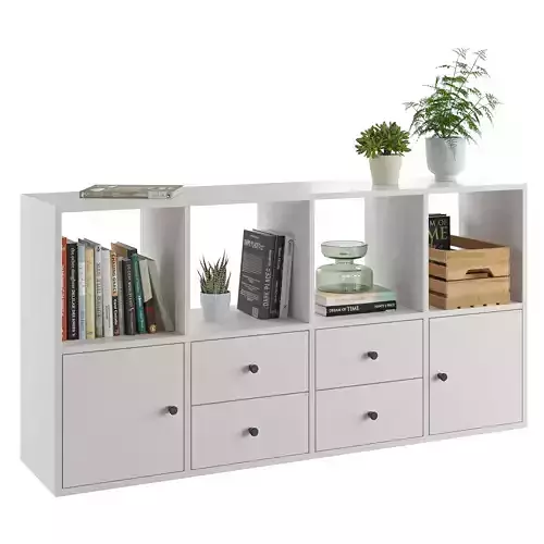 Shelving unit Kane-13 White 3D model