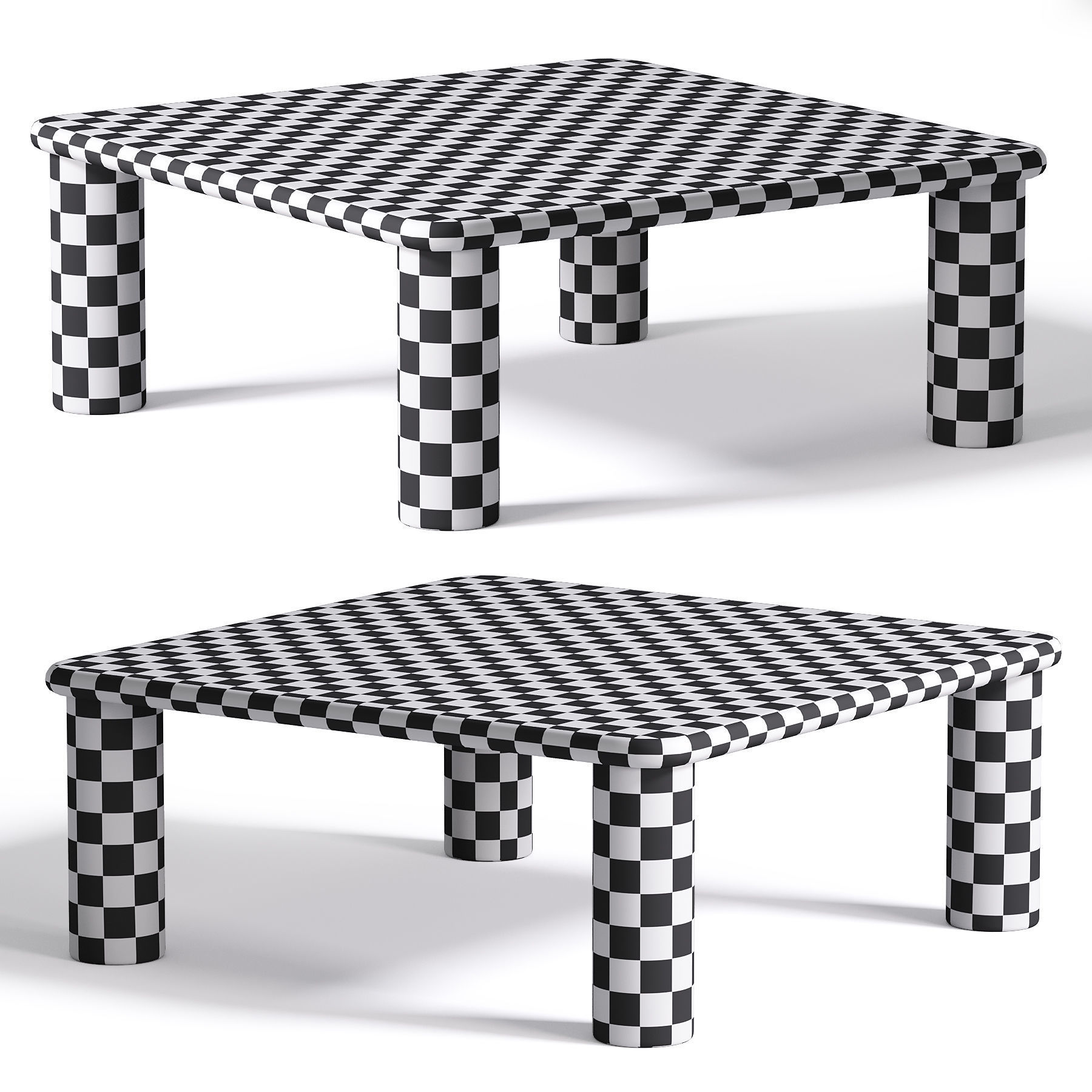 Table basse en bois de chene Didi 3D model_3