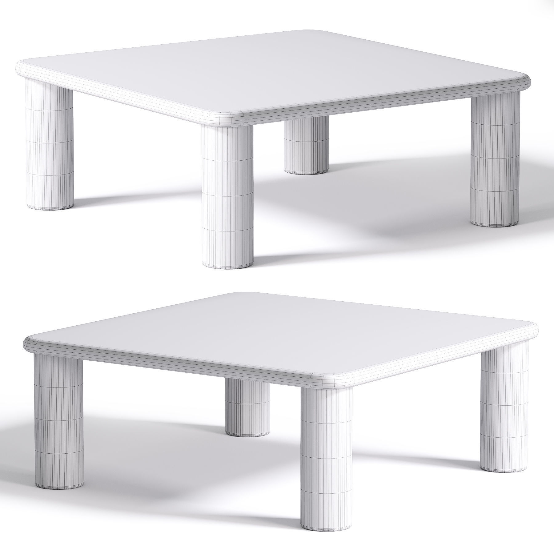 Table basse en bois de chene Didi 3D model_4