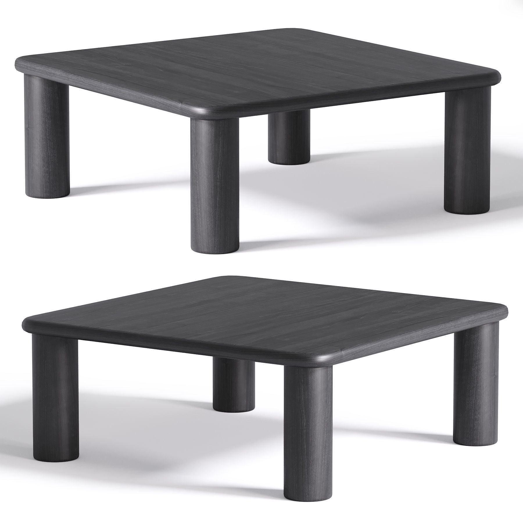 Table basse en bois de chene Didi 3D model_2