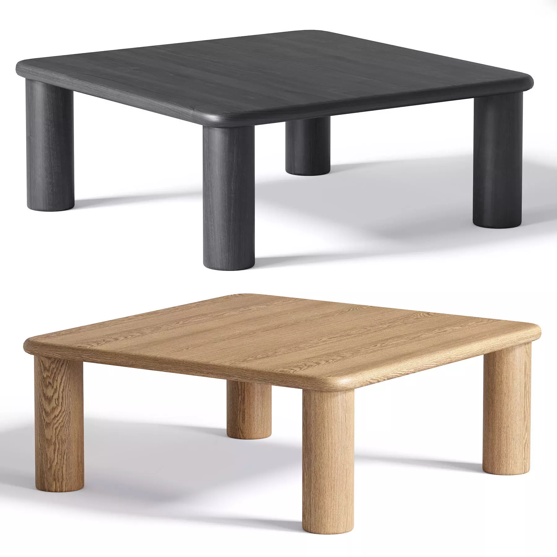 Table basse en bois de chene Didi 3D model_0