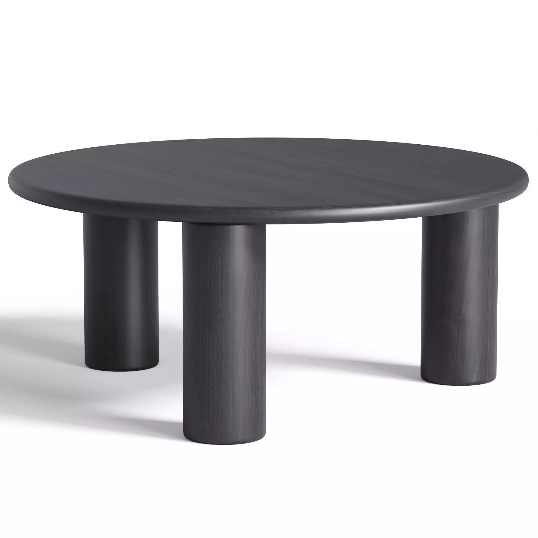 Table basse ronde bois de chene Didi 3D model_0